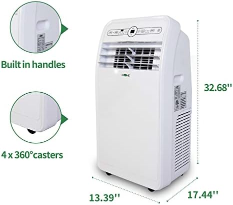 Uhome 12000 BTU Portable AC Heater Combo Unit with Window Kit White