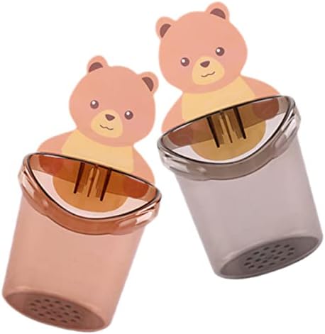 HEALLILY Wall Toothbrush Holder with Cartoon Design