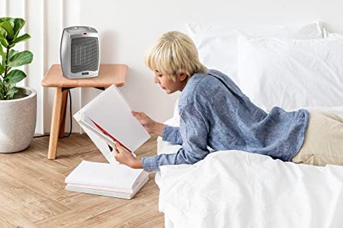 Lasko Compact Electric Space Heater with Thermostat and Fan Mode