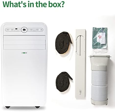 Uhome 12000 BTU Portable AC Heater Combo Unit with Window Kit White