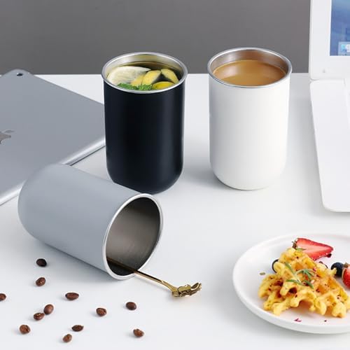 3PCS Toothbrush Cups 350ml Stainless Steel Holder