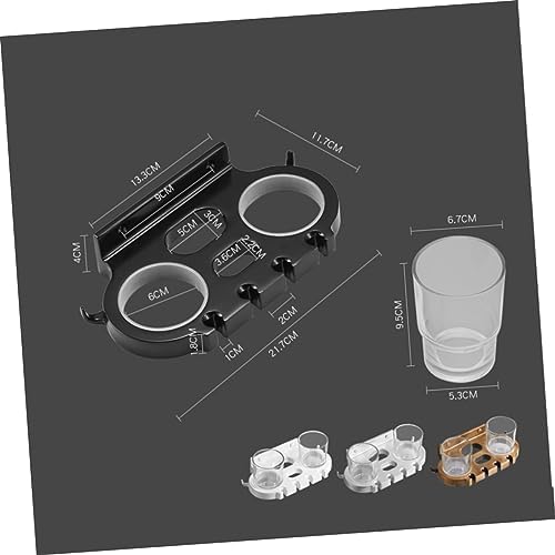 CAXUSD Punch Toothbrush Holder with Hooks and Cups