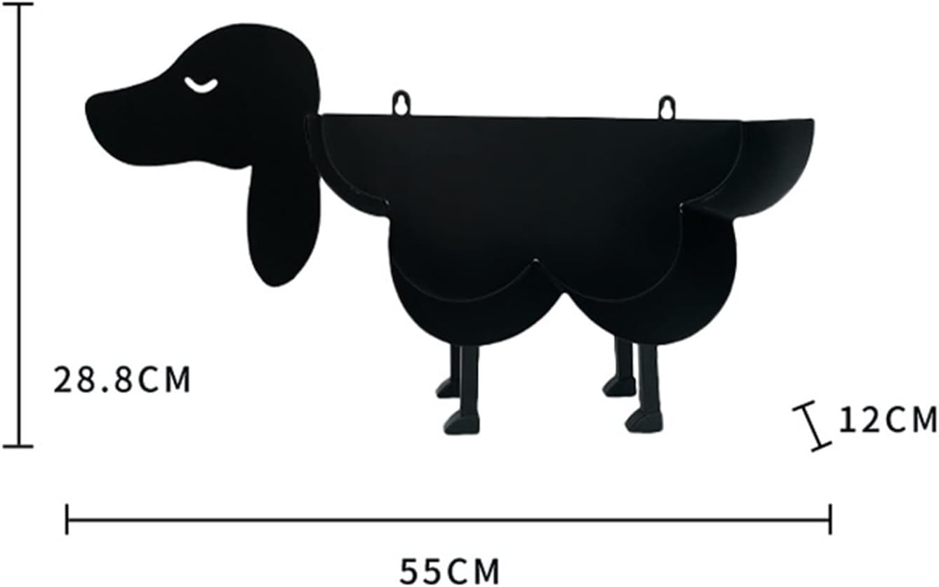 Adorable Black Metal Tissue Holder Stand with Funny Animal Design