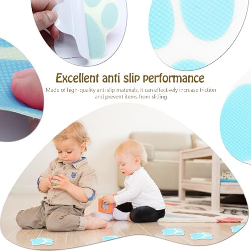 20 Pcs Blue Paw Print Non Slip Bath Stickers