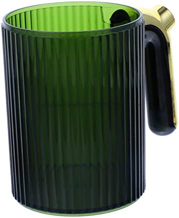 Amosfun Round Toothbrush Cup with Gold Plating