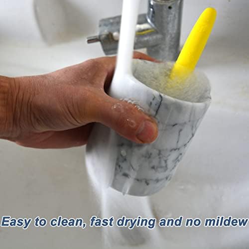 Handmade Marble Toothbrush Holder - White
