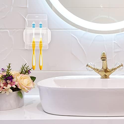 HOLIDYOYO 1set Wall Mounted Toothbrush Holder Set