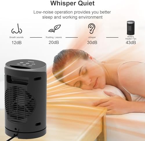 WINHL Space Heater with Thermostat and Remote Control