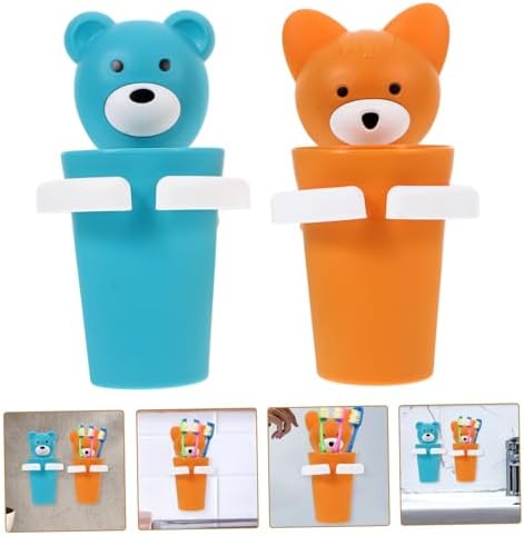 Alipis 2Sets Wall Mounted Toothbrush Holder