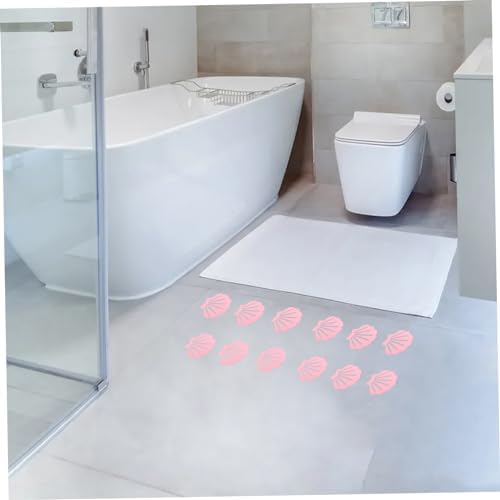 KONTONTY 12pcs Shell Shape Non-Slip Bath Decals