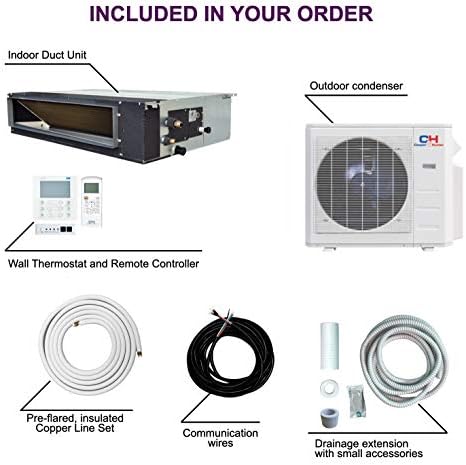Cooper Hunter 12000 BTU Slim Duct Mini Split ACHeating System