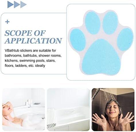 Hemoton Paw Bath Sticker 10pcs Non-Slip Decals