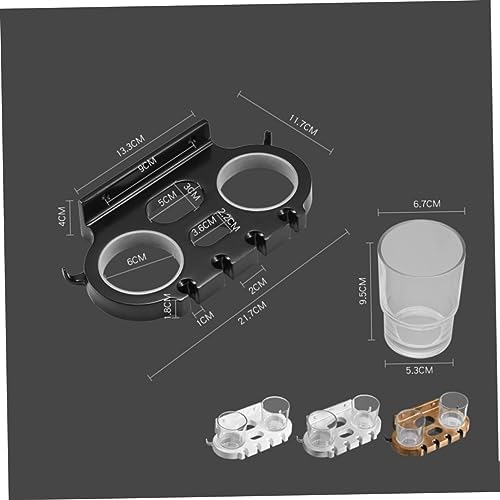 LIFKOME Modern Toothbrush Tumbler Holder Aluminum Compact Bathroom