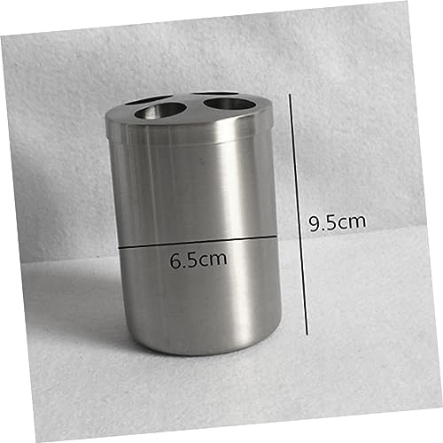 GLEAVI 1Pc Stainless Steel Toothbrush Holder with Lid and 4 Holes