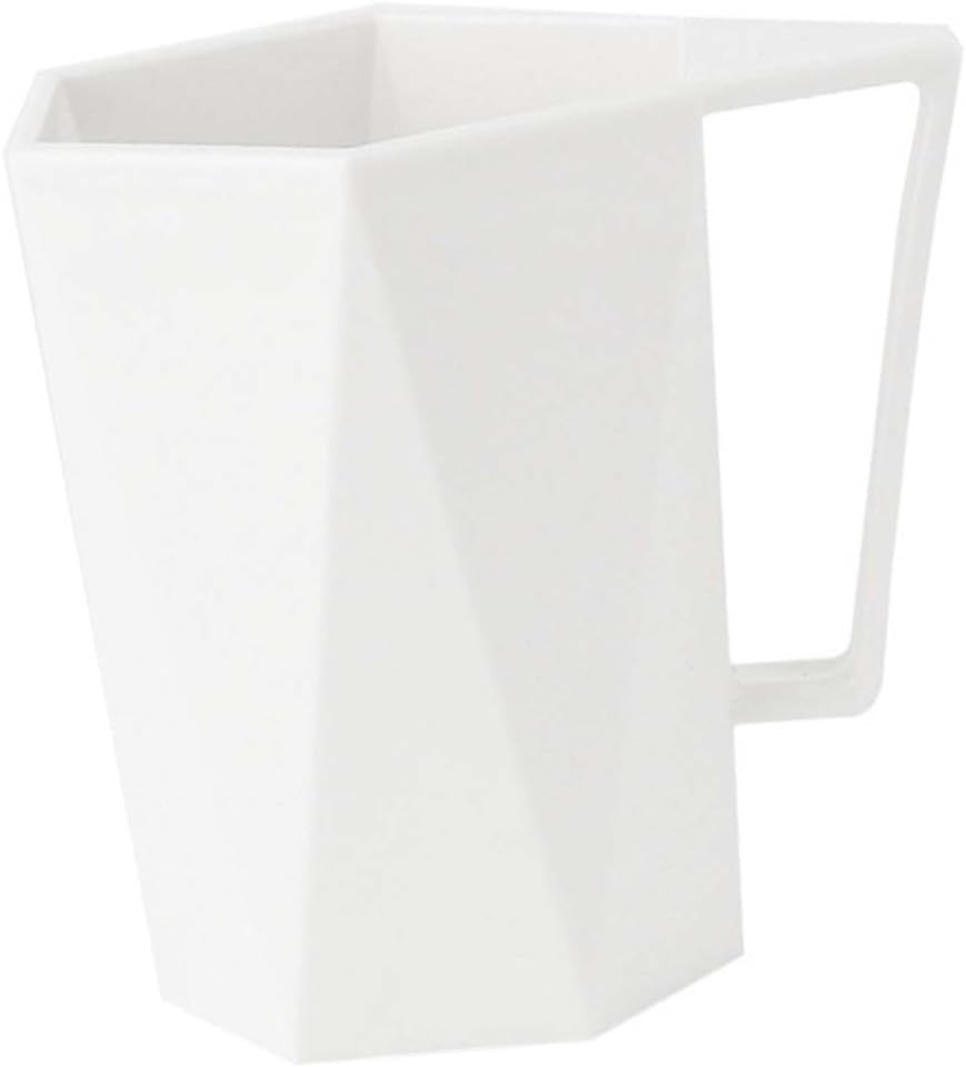BRIGHTFUFU Elegant Geometric Toothbrush Cup with Handle