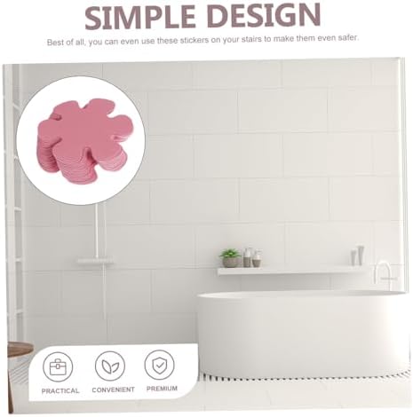 OUNONA Flower Shower Stickers Non-Slip Bathtub Decals 20pcs Peva Tape
