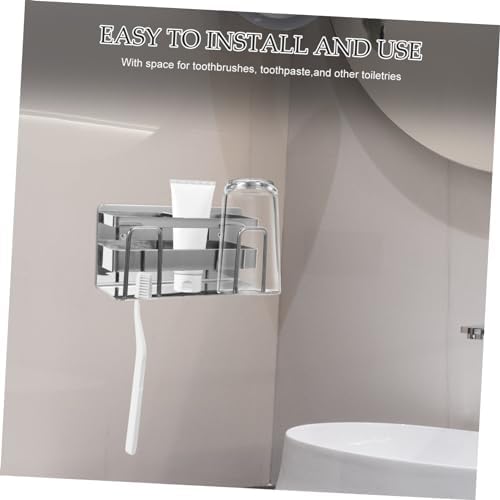 Cabilock Wall Mounted Toothbrush Holder Stainless Steel