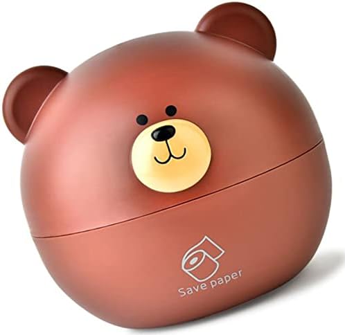 Cute Bear Shaped Tissue Box Holder with Large Capacity