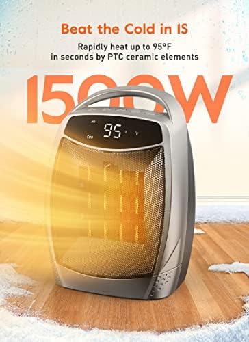 Brightown 1500W Electric Space Heater with 4 Modes and Timer