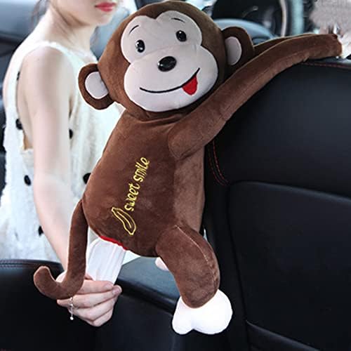 Cute Plush Monkey Tissue Dispenser for Car and Home