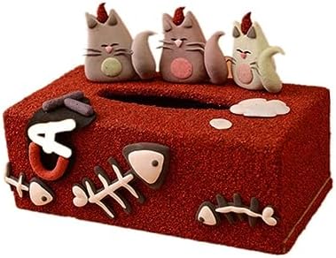 SEWOART 6PCS Blank Wood Tissue Holder DIY Set