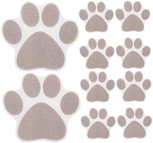 10Pcs Non Slip Paw Print Bath Stickers
