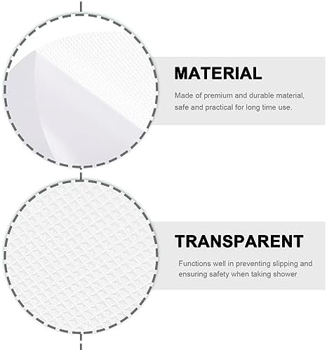 HAKIDZEL 1Set Non-Slip Bathroom Floor Stickers Transparent Peva Anti-Slip Decals