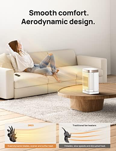 Dreo Atom One Space Heater with Remote 1500W PTC Ceramic