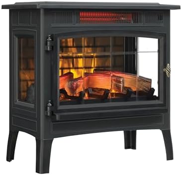 Duraflame Electric Fireplace Stove Heater with 3D Flame Effect Black 1