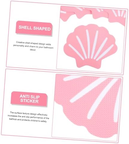 Cabilock 12Pcs Shell Shape Non-Slip Bathtub Stickers
