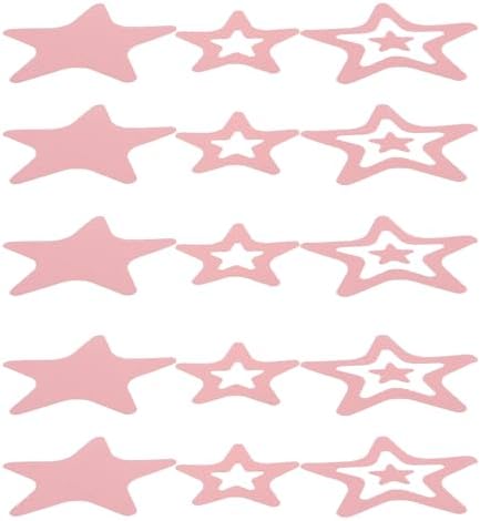 LUOZZY 12PCS Non-Slip Bathtub Stickers with Star Design - Pink