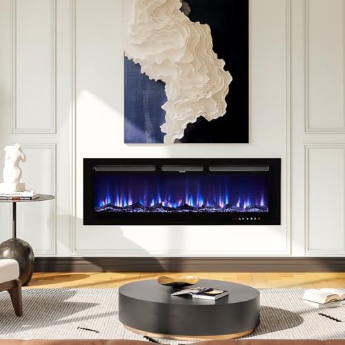 oneinmil Electric Fireplace 50 Inch WallMounted