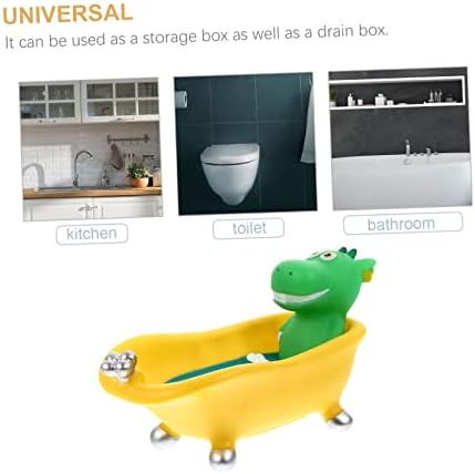 STOBAZA Dinosaur Soap Box Sponge Holder for Kitchen Bathroom