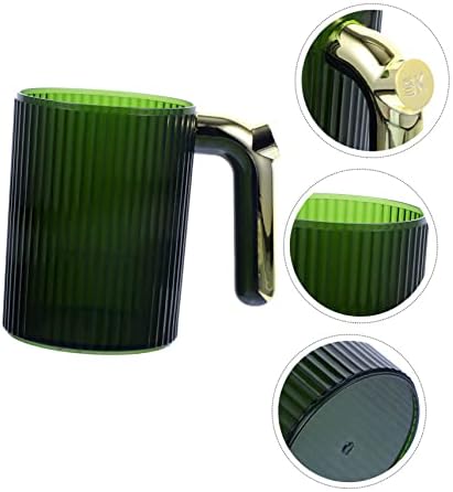 Amosfun Round Toothbrush Cup with Gold Plating