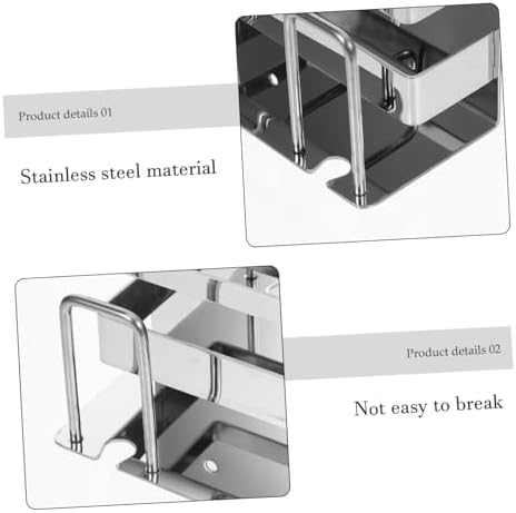 GLEAVI Wall-Mounted Toothbrush Holder Stainless Steel Multi Functional Bathroom Organizer