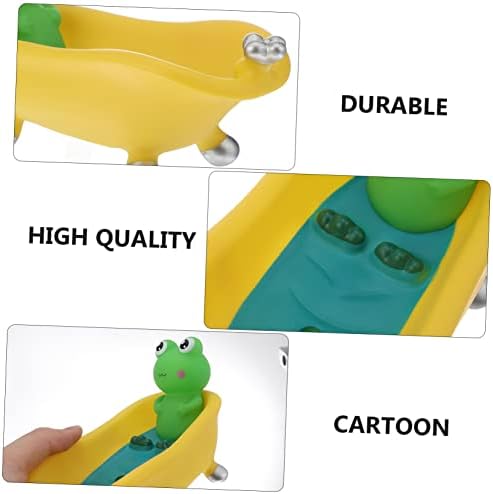 LIFKOME Cartoon Frog Soap Dish Tray Self Draining Vinyl Holder for Bathroom