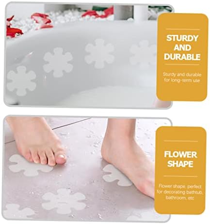 VOSAREA 12Pcs Flower Design Non-Slip Stickers for Bathrooms and Kitchens