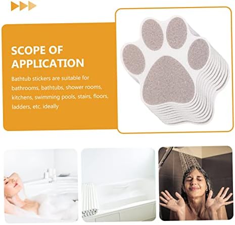Garneck Non-Slip Bathtub Stickers 10pcs Grey Set