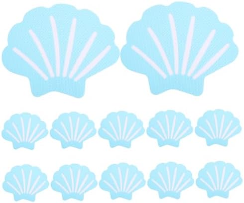 GLEAVI Non-Slip Shower Stickers 12pcs Shell Design Bath Decals