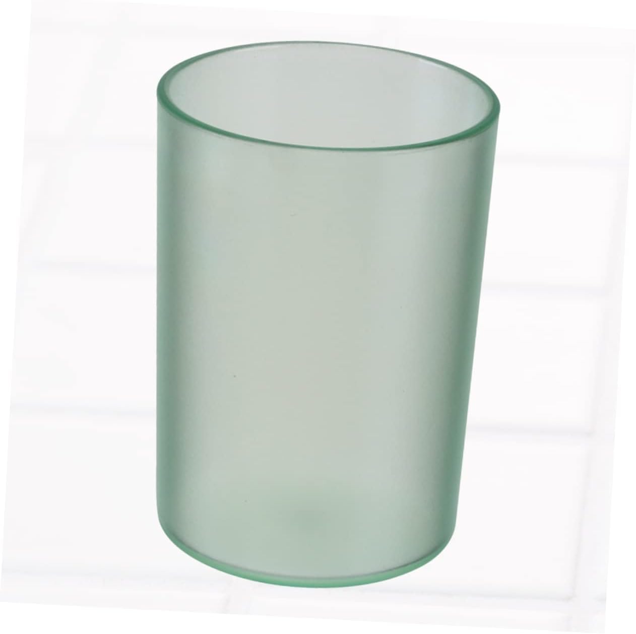 Amosfun Green Plastic Toothbrush Mug Holder