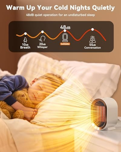 QQT Electric Space Heater Portable with Two-Speed and Safety Features