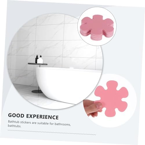 OUNONA Flower Shower Stickers Non-Slip Bathtub Decals 20pcs Peva Tape