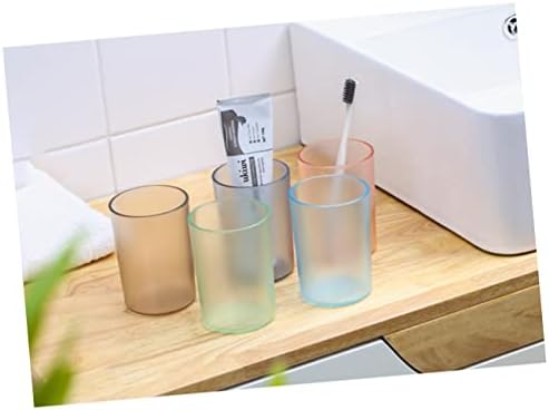 Amosfun Green Plastic Toothbrush Mug Holder