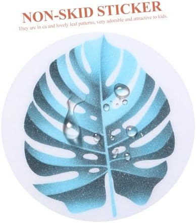 SOLUSTRE 1Set Non-Slip Bathtub Stickers with Leaf Design