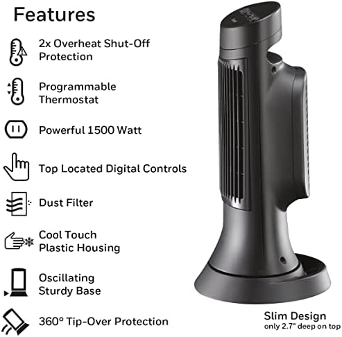 Honeywell HCE311V Compact Ceramic Tower Heater 1