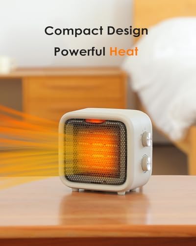 Csakri 1500W Ceramic Space Heater with Thermostat and Cool Fan Mode