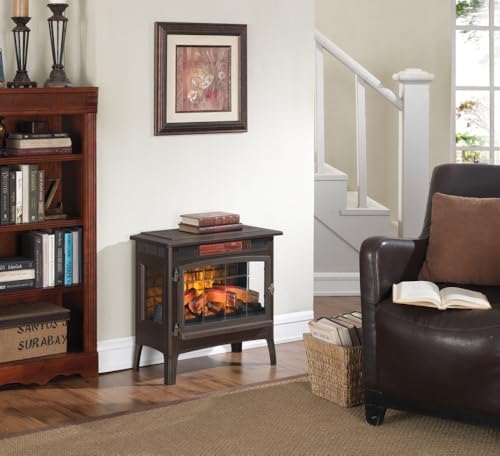 Duraflame Electric Fireplace Stove with 3D Flame Effect Bronze