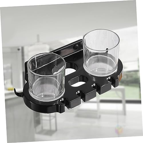 ABOOFAN Punch Toothbrush Holder Black Aluminum