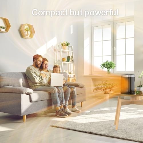 JIBUFI 1500W PTC Electric Heater with Remote Control and 70 Oscillation