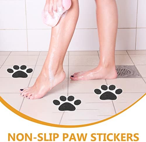 Kisangel Anti-Slip Bath Stickers 10pcs Dog Paw Design Decals